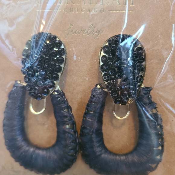 Shiraleah Chicago Anthropologie Julie Black Boho Earrings - Picture 3 of 5